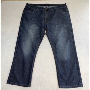pd&c Jeans Men's 44x30 Blue‎ Dark Wash Slim Straight Leg Jeans